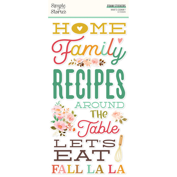 Simple Stories - What's Cookin'? - Foam Stickers