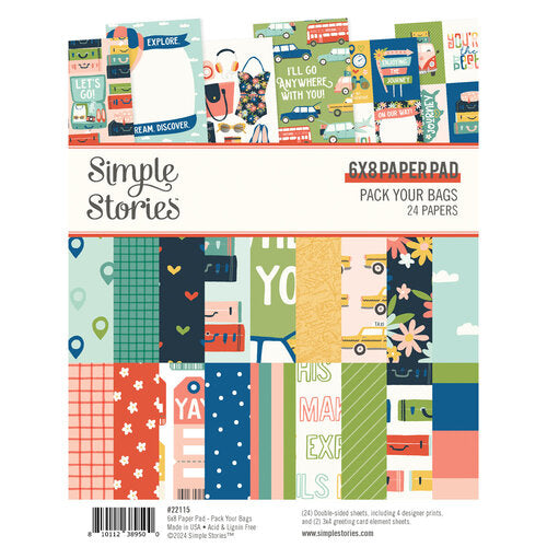 Simple Stories - Pack Your Bags  - 6x8 Pad
