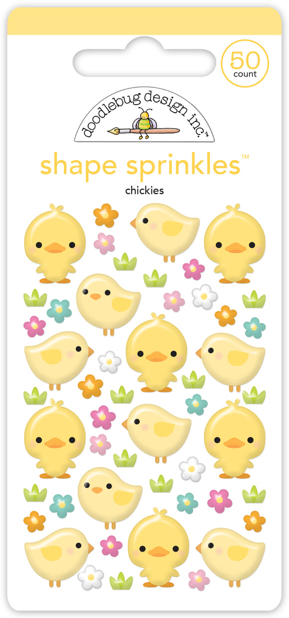 Doodlebug Design - Bunny Hop - Chickies Shape Sprinkles