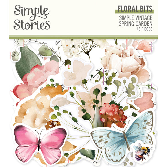 Simple Stories - Simple Vintage Spring Garden - Floral Bits & Pieces