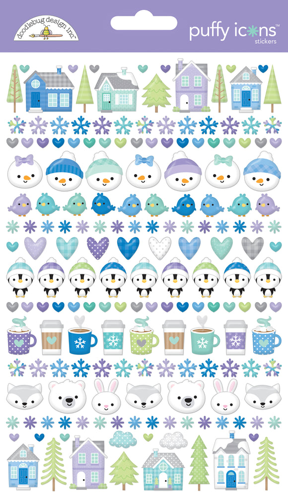 Doodlebug Design - Snow Much Fun - Puffy Icon Sticker