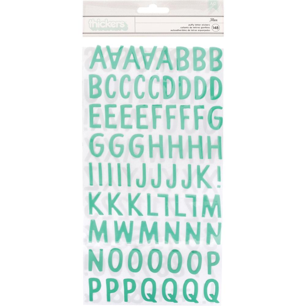 American Crafts Thickers BLACK Alphabet Stickers 4 Sheets – Scrapbooksrus