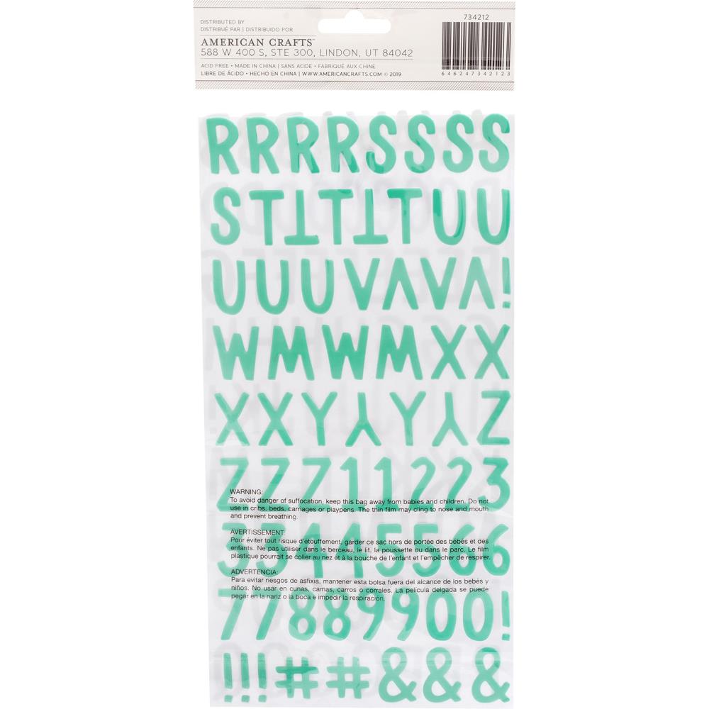 American Crafts Thickers DAIQUIRI Vinyl Letter Stickers
