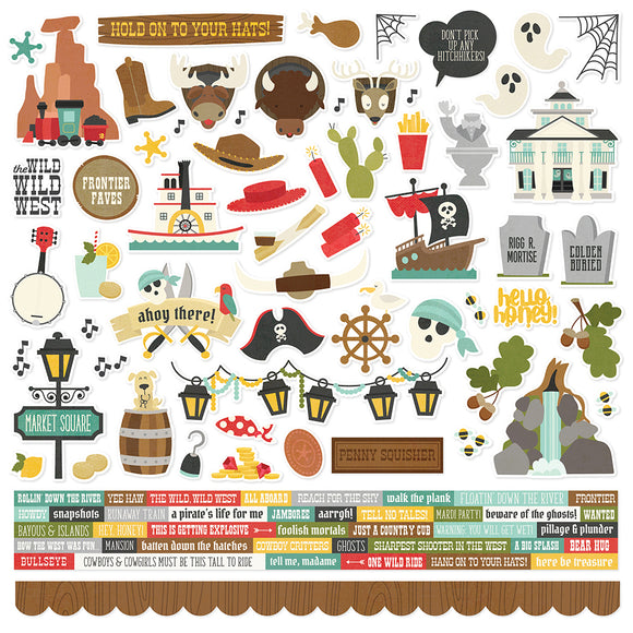 Simple Stories - Say Cheese Frontier At The Park - 12x12 Sticker Sheet
