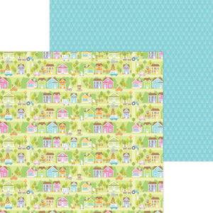 *SALE* Doodlebug Design Hippity Hoppity - Bunny Town 12x12 Double-Sided Cardstock