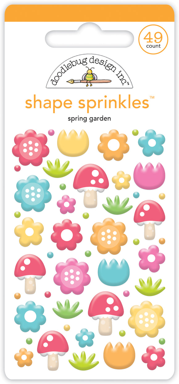 Doodlebug Design - Over the Rainbow - Spring Garden Shape Sprinkles