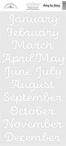 Doodlebug Design - Day to Day Calendar Months Sticker