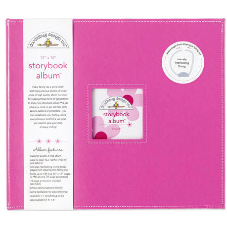 Doodlebug Storybook Album - 12 x 12 in. Lily White