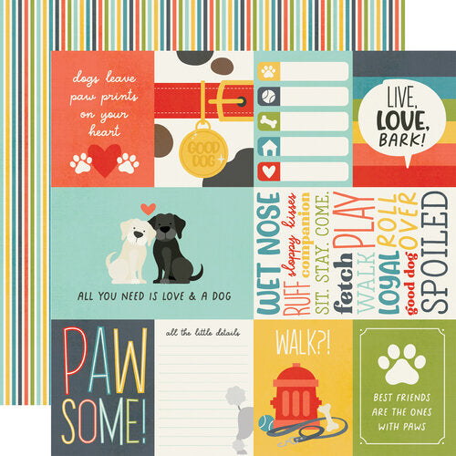 Simple Stories - Pet Shoppe Dog Elements 2 -12 x 12 Cardstock Paper