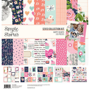 Simple Stories - Happy Hearts - 12 x 12 Collection Kit