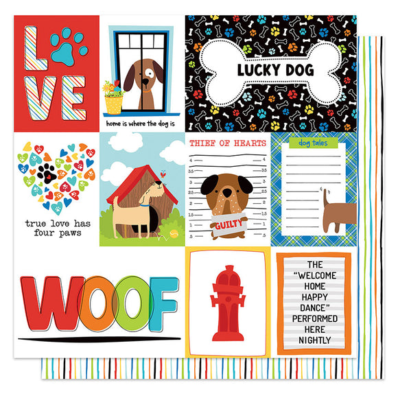Photo Play - Bow Wow - Lucky Dog 12 x 12 Paper