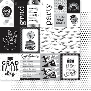 Bella Blvd. - Cap & Gown - 12x12 Double-Sided Cardstock - Daily Details
