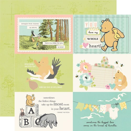 Simple Stories - Say Cheese Classic Pooh Baby - 4x6 Elements 12x12 Cardstock