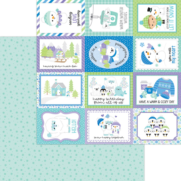 Doodlebug Design Snow Much Fun 12x12 Double-Sided Cardstock - Frozen Flurry