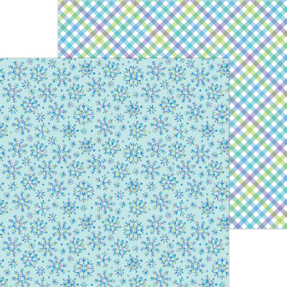 Doodlebug Design Snow Much Fun 12x12 Double-Sided Cardstock - Ice Crystals