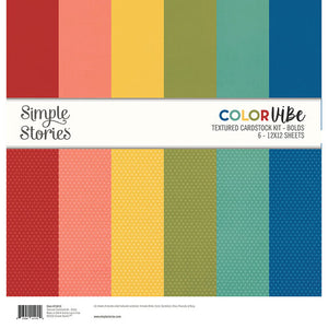 Simple Stories - Color Vibe Textured Cardstock Kit- Bold