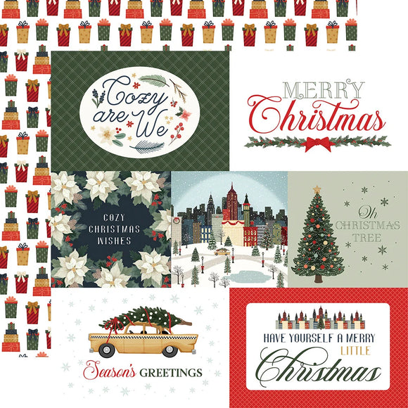 Carta Bella - Christmas in the City 12x12 Cardstock - 6x4 Journaling Cards