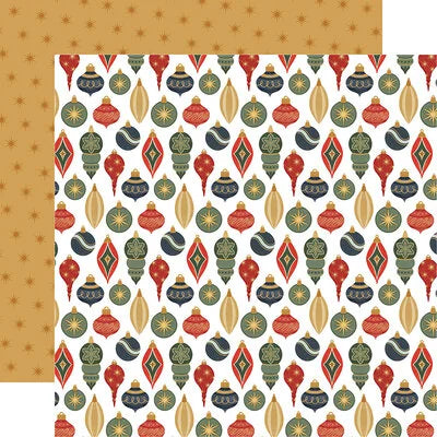 Carta Bella - Christmas in the City 12x12 Cardstock - Painted Ornaments