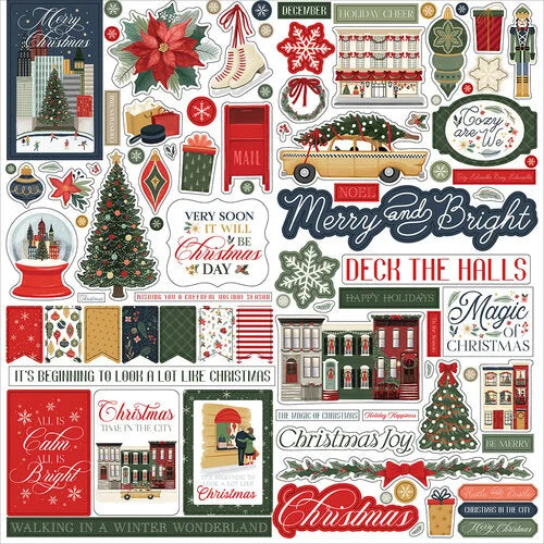 Carta Bella - Christmas in the City - 12x12 Element Sticker