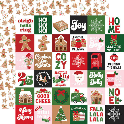 Echo Park - Santa's Christmas Delivery - 2x2 Journaling 12x12 Cardstock
