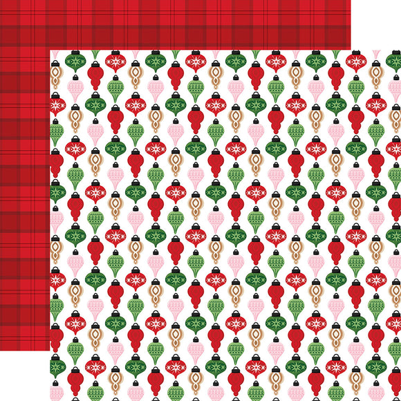 Echo Park - Santa's Christmas Delivery - Holiday Ornaments 12x12 Cardstock