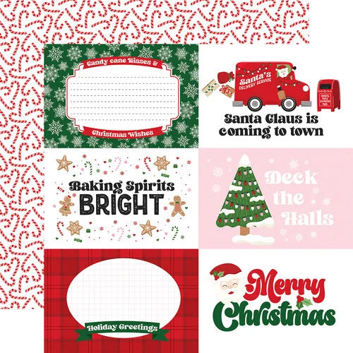 Echo Park - Santa's Christmas Delivery - 4x6 Journaling 12x12 Cardstock