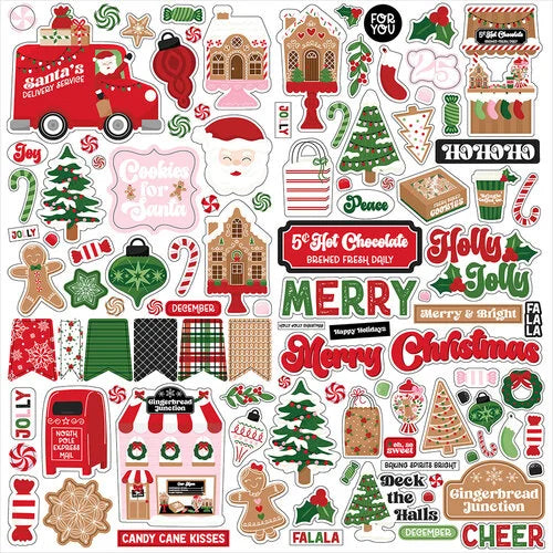 Echo Park - Santa's Christmas Delivery - 12x12 Element Sticker