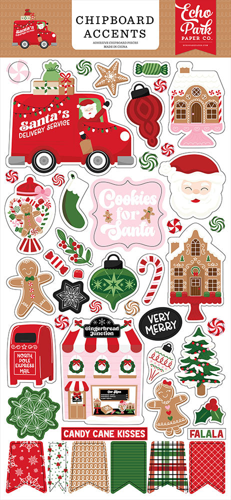 Echo Park -  Santa's Christmas Delivery - Chipboard Accents