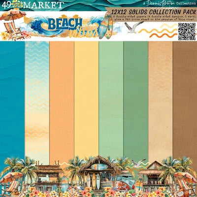 49 and Market - Beach Vibes Solids - 12x12 Collection Pack