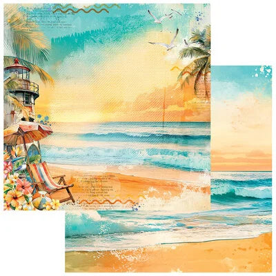 49 and Market - Beach Vibes Seashells - 12x12 Cardstock