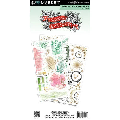 49 and Market - Vicki Boutin Mistletoe & Memories - Blendable Rub-On Transfers