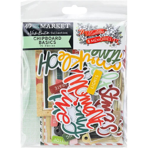 49 and Market - Vicki Boutin Mistletoe & Memories  - Chipboard Basics