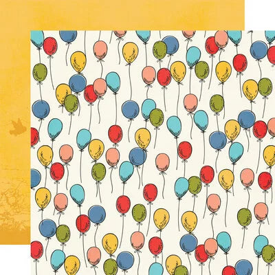 Simple Stories - Say Cheese Classic Pooh Birthday - Ready To Party 12x12 Cardstock