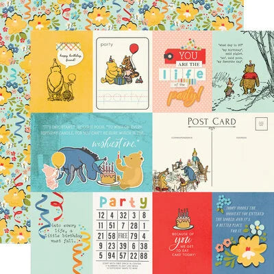 Simple Stories - Say Cheese Classic Pooh Birthday - Elements 2  12x12 Cardstock)