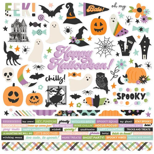 Simple Stories - Spooky Things - 12x12 Cardstock Sticker Sheet