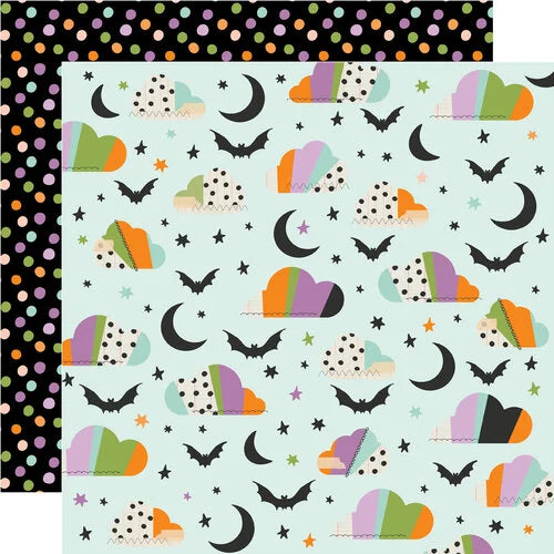 Simple Stories - Spooky Things - 12x12 Cardstock - Gone Batty