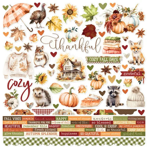 Simple Stories - Simple Vintage Autumn Breeze - 12x12 Cardstock Sticker Sheet
