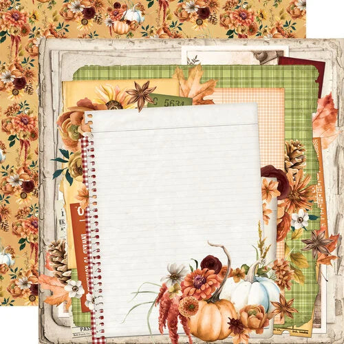 Simple Stories - Simple Vintage Autumn Breeze - 12x12 Cardstock - Harvest Memories