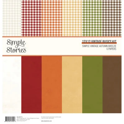 Simple Stories - Simple Vintage Autumn Breeze - 12x12 Vintage Basics Kit