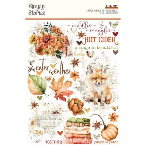 Simple Stories - Simple Vintage Autumn Breeze - Rub Ons