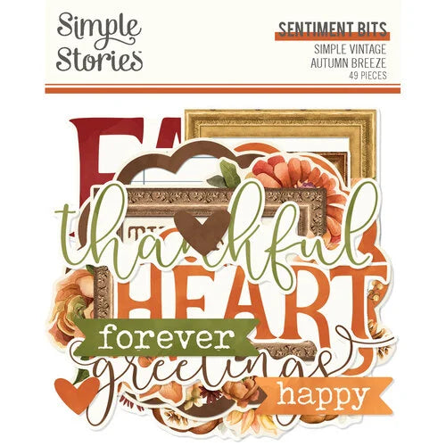 Simple Stories - Simple Vintage Autumn Breeze - Sentiment Bits