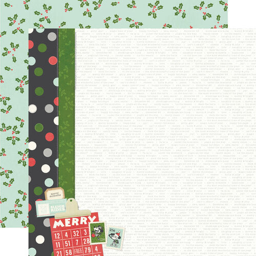 Simple Stories - Say Cheese Classic Mouse Christmas - Merry Magic - 12x12 Cardstock