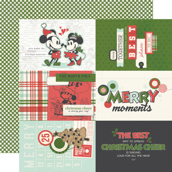 Simple Stories - Say Cheese Classic Mouse Christmas - 12x12 Cardstock - 4x6 Elements