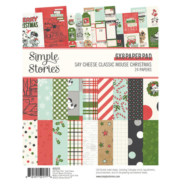 Simple Stories - Say Cheese Classic Mouse Christmas - 6x8 Paper Pad