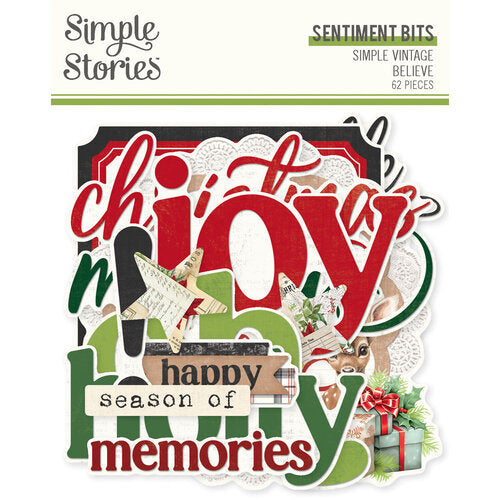 Simple Stories - Simple Vintage Believe - Sentiment Bits & Pieces