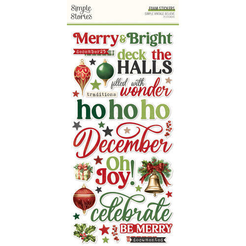 Simple Stories - Simple Vintage Believe - Foam Stickers