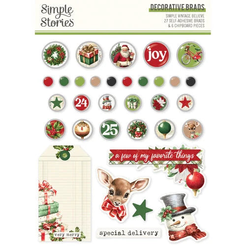 Simple Stories - Simple Vintage Believe - Decorative Brads