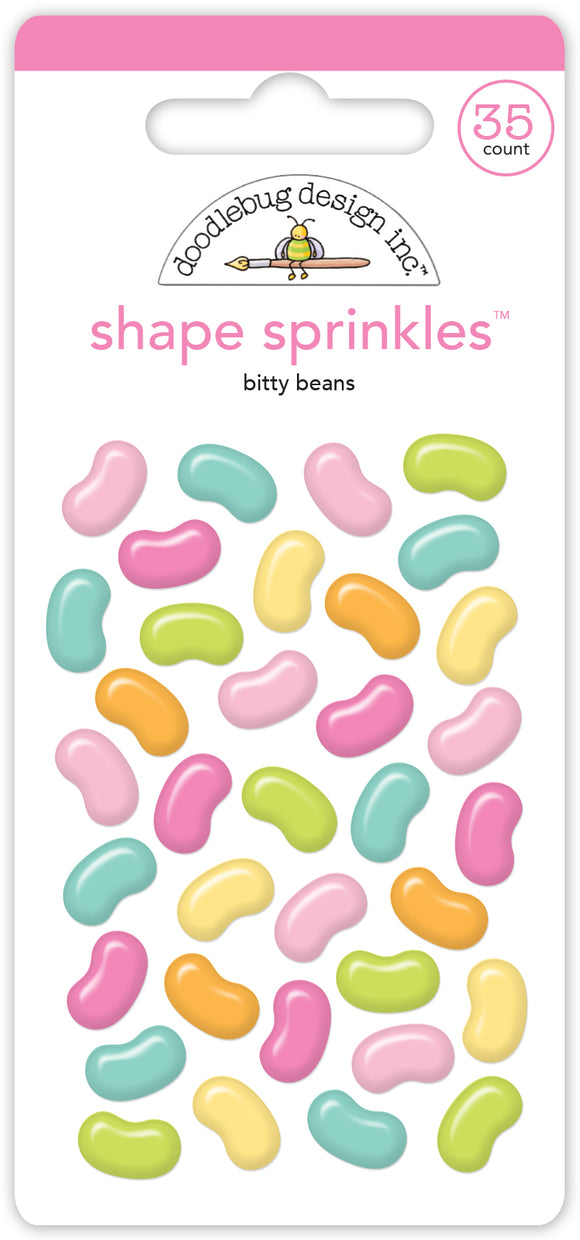 Doodlebug Design - Bunny Hop - Bitty Beans Shape Sprinkles