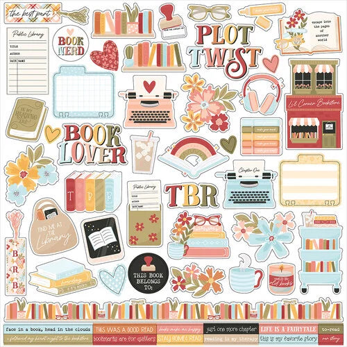 Echo Park - Bookish - 12x12 Element Sticker
