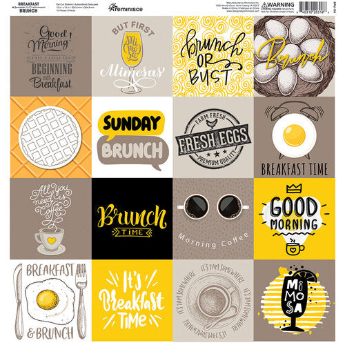 Reminisce - Breakfast and Brunch - 12x12 Sticker Sheet
